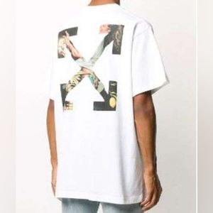 NWT Off-White Pascal Off Arrow Short Sleeve Slim Tee in White sz L